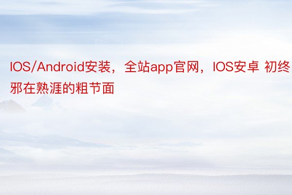 IOS/Android安装，全站app官网，IOS安卓 初终邪在熟涯的粗节面
