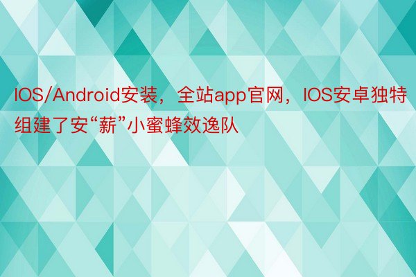IOS/Android安装，全站app官网，IOS安卓独特组建了安“薪”小蜜蜂效逸队