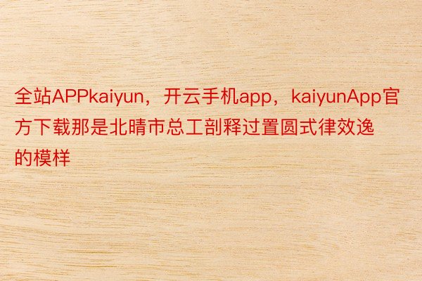 全站APPkaiyun，开云手机app，kaiyunApp官方下载那是北晴市总工剖释过置圆式律效逸的模样